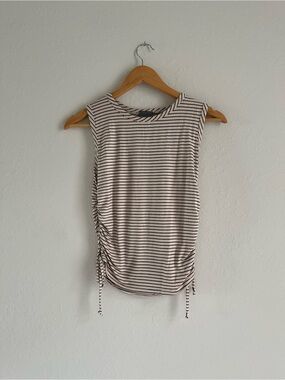 Olivia Rae Cream and Black Striped Sleeveless Tank